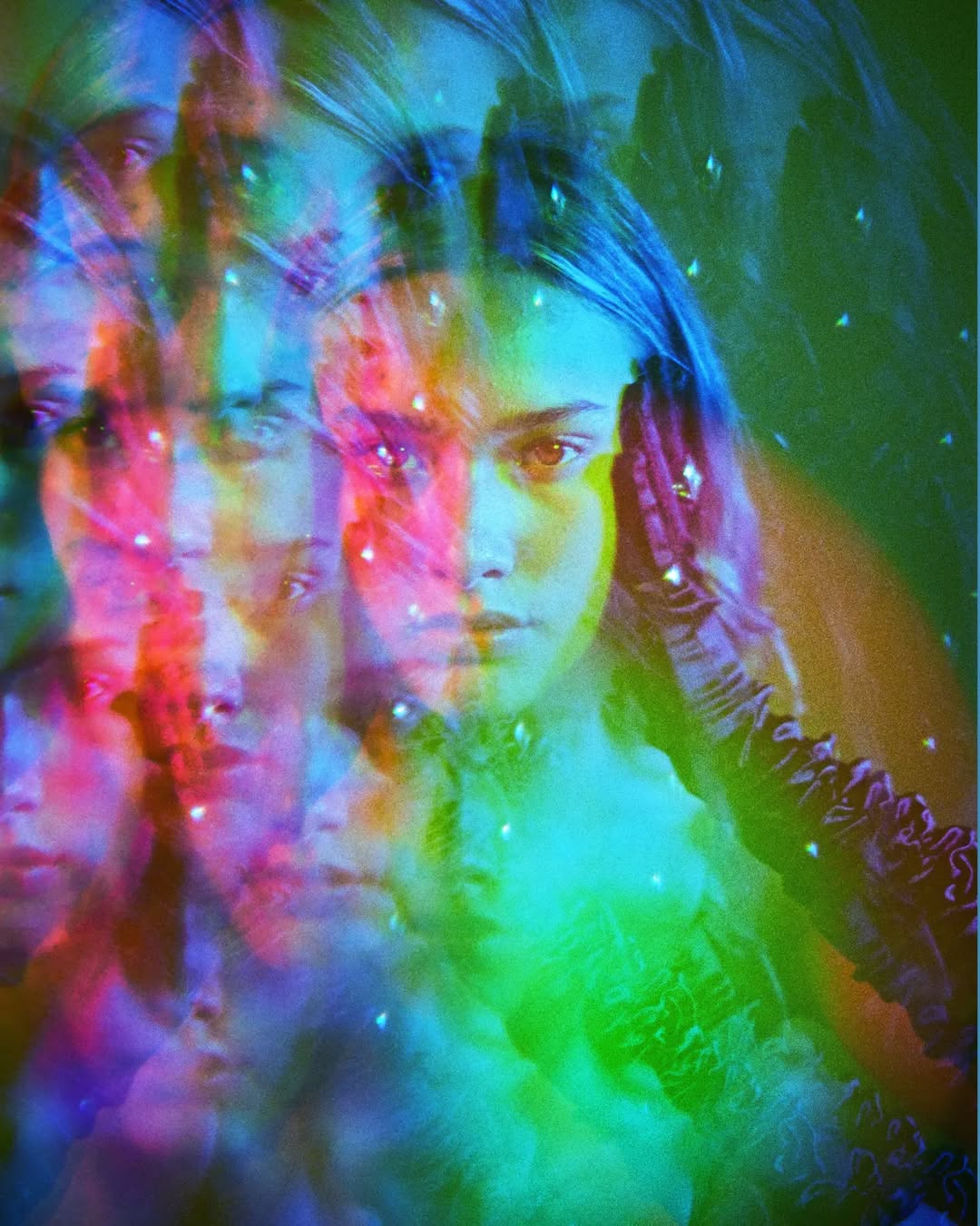 Portrait of a girl shot with a Kaleidoscope filter